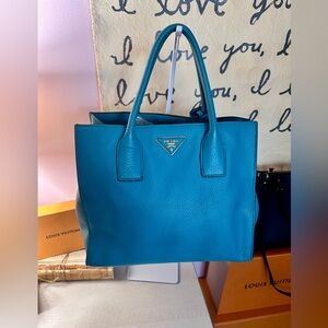 Prada Turquoise Leather Handbag